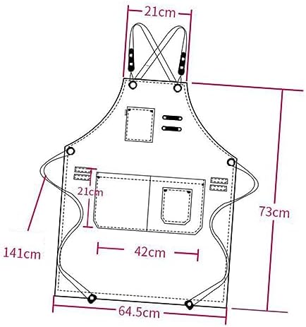 KICHOUSE Nordic Industrial Style Halter Apron Adjustable Canvas Apron
