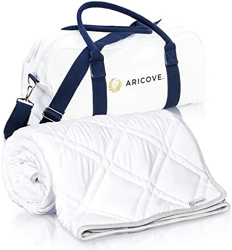 Aricove Cooling Weighted Blanket, 10 lbs, Twin Size for Adults, Luxury
