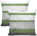 AEIOAE Sage Green Grey Pillow Covers 18x18 Set of 2 Beige Abstract Art