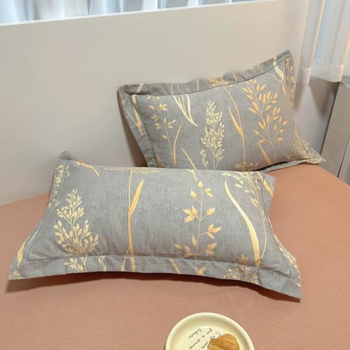 GIZNXBA Duvet Cover Set Queen Size Cotton, 4 Pieces Hotel Bedding Set
