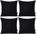 Thmyo 4-Pack 100% Cotton Solid Decorative Throw Pillow Case 20x20inch