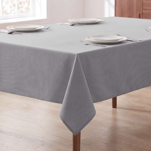 H.VERSAILTEX Linen Textured Table Cloths 60 x 120 Inch Premium Solid