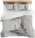 Duvet Cover Queen Size, Modern Minimalist Art 3-Piece Bedding