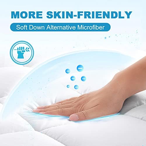 Queen Mattress Pad Cover Cooling Mattress Topper Pillow Top with Down