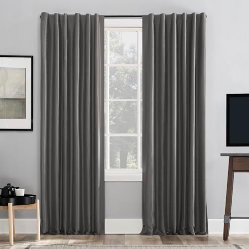 Sun Zero Greyson Faux Dupioni Silk Thermal Extreme Total Blackout Back