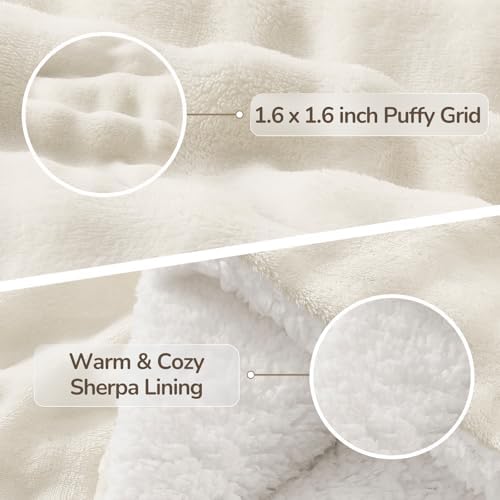 downluxe Ultra-Soft Micromink Sherpa King Comforter Set, Beige - Plush