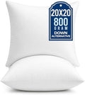 puredown® 20x20 Pillow Inserts, Fluffy Plush Square Form Sham Stuffer