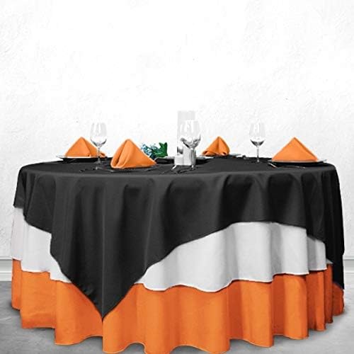 TableLinensforLess Polyester Round Tablecloth, 90 Inch Round, (Ivory)