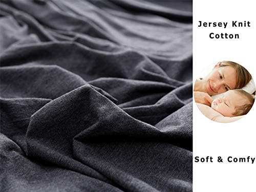 PURE ERA Jersey Fitted Sheet Only Heather Charcoal Grey King