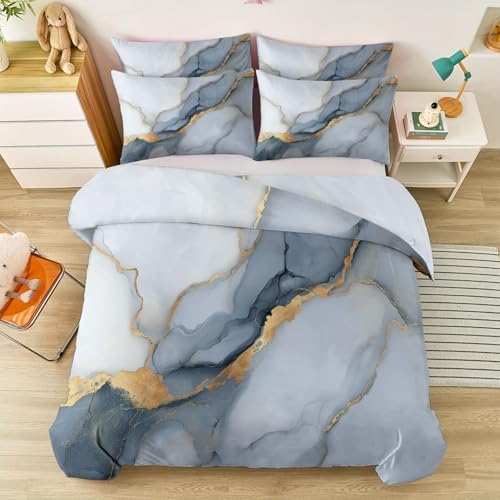 Soft Duvet Cover Queen Size 90" x 90" - Abstract Agate Texture