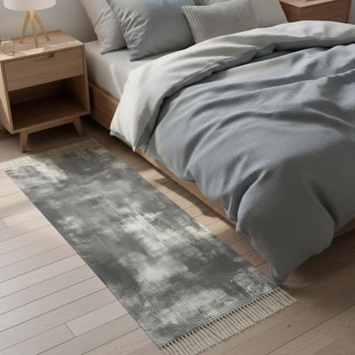 Modern Minimalist Hallway Runner Rug 2'x5', Abstract Painting Texture