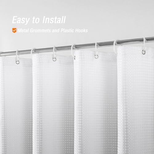 Gibelle Grey Ombre Fabric Shower Curtain for Bath Decor, 72 x 72