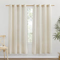 NICETOWN Linen Sheer Curtains 72 Inches Long, Natural, W55xL72, 2
