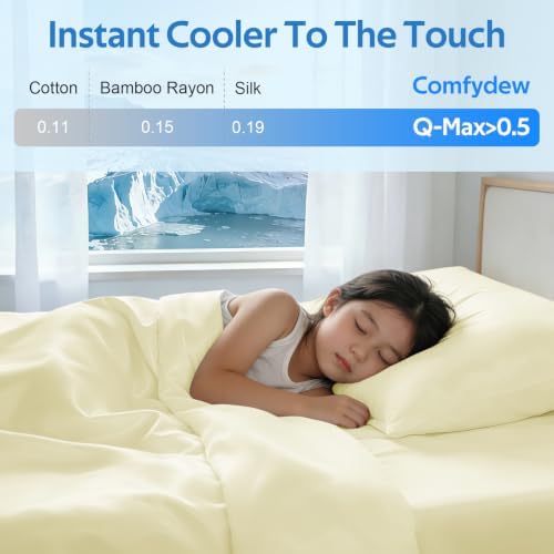 Cooling Comforter Queen Size Set 4 Pieces, Summer Blanket with