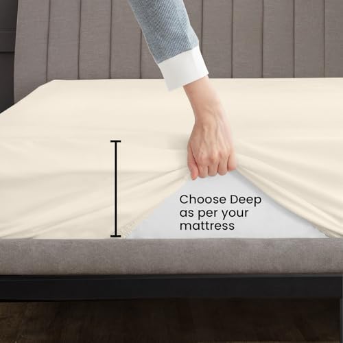 Split King 5 Piece Sheet Set for Adjustable Bed - Percale Weave 100%