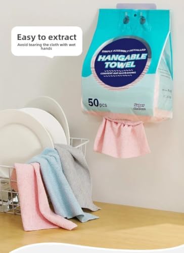 Hanging Kitchen Towels, 2 * 50-Packs Super Absorbent Hangable Towels