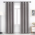 SPXTEX Grey Velvet Blackout Curtains - 120 Inch Long, Light Blocking
