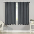 BLUENILEMILLS Room Darkening Blackout Curtain Panels with Rod