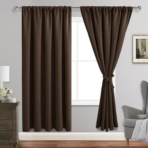 JIUZHEN Blackout Curtains for Bedroom Living Room 60 x 72 Inches Long