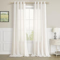 Aersas Extra Long Linen Curtains 110 Inches for Living Room Grommet