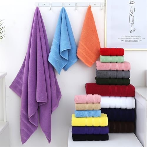 Soft 6 Piece Towel Set, 2 Bath Towels 2 Hand Towels 2 Washcloths