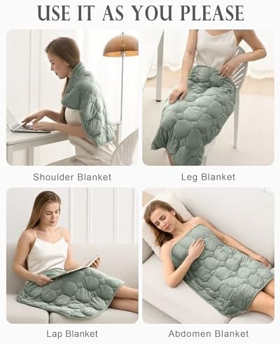 Cottonblue Small Weighted Lap Blanket 7lbs for Adults Teens 24"x29"