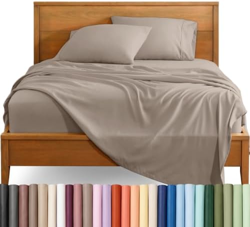 Bare Home Queen Sheet Set - 1800 Ultra-Soft (Queen, Khaki)