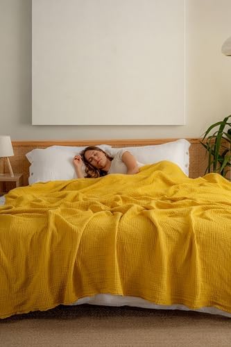 Muslin Blanket - Pure 100% Turkish Cotton Airy Soft Light Versatile