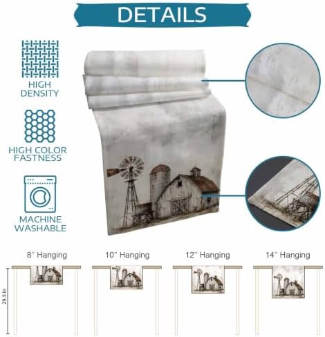 Fall Farm Table Runner and Placemats Set of 4 Vintage Farmhouse
