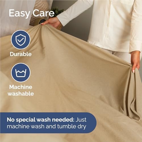 Full Size 4 Piece Sheet Set - Breathable & Cooling Sheets - Heathered