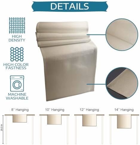 Beige Ombre Table Mats Set of 6 With Table Runner 90 Inches