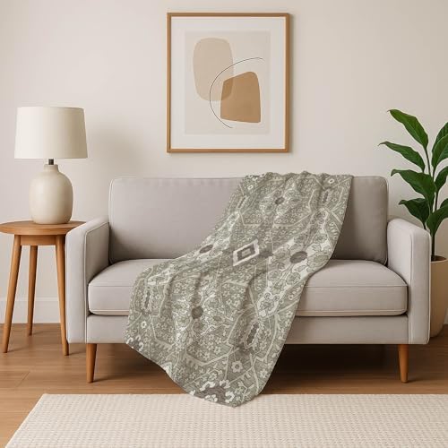 Addison Rugs ASB863 Taupe 50" x 70" Oversized Sherpa Throw Blanket