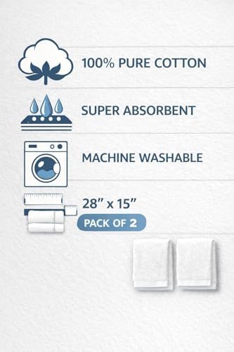 Mango Gifts 100% Cotton Hand Towels – Soft Terry Cotton with High