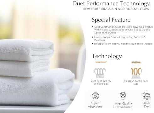 A1 HOME COLLECTIONS Bath Towel 500 GSM Duet Technology 100% Ring Spun