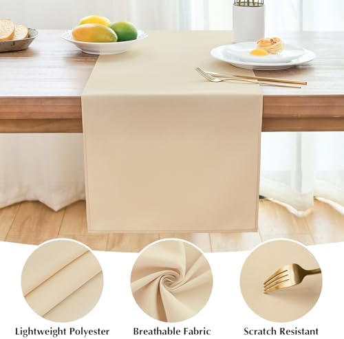 2 Pack Beige Small Short Table Runner Coffee Table Runner