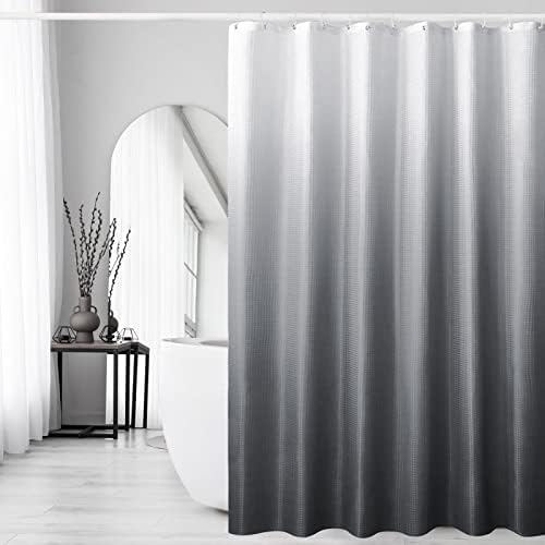 Gibelle Grey Ombre Fabric Shower Curtain for Bath Decor, 72 x 72