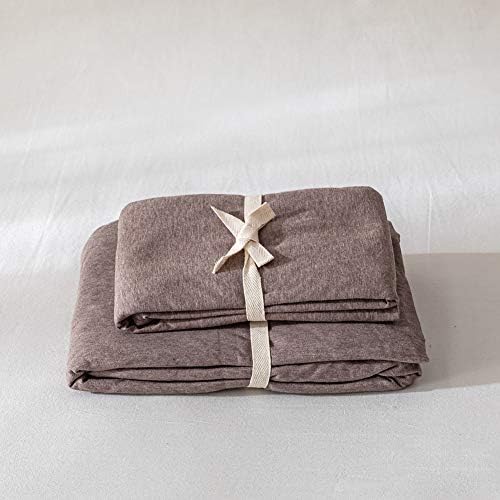 DONEUS King Fitted Sheet Fits Up to 15" Deep Pocket, Solid Brown