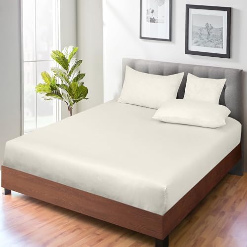 ROYALE LINENS 300 Thread Count 100% Cotton Twin Fitted Sheet - Super