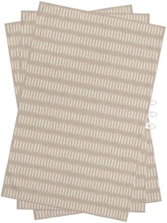 Brown Stripes Retro Kitchen Towels Set of 3, Water Absorbent Dish