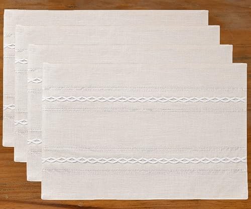 Beydodo Dining Table Mat Set for 2, Kitchen Placemats Decor Cotton