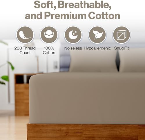 Superity Luxurious Hotel Quality Full XL Fitted Sheet 100% Cotton