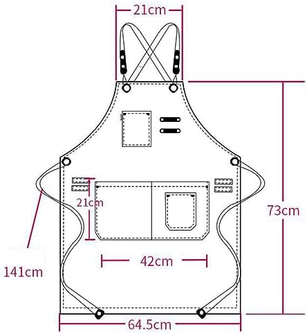 Canvas Cooking Apron with Pockets, Adjustable Fit for Home Kitchen