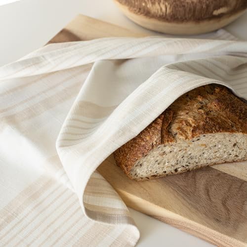 Benson Mills Cosima Set of 3 Kitchen Towels (18” X 28”, Natural)