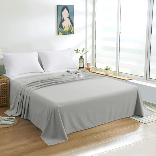 1 PC Flat Bed Sheet - Hotel Quality Single Flat Sheet Only - Wrinkle