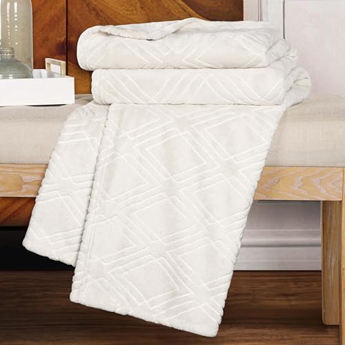 Fleece Diamond Fluffy Blanket, Decorative Blankets for Bedroom, Sofa