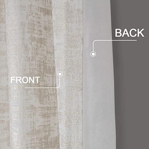 always4u White Soft Velvet Curtains 120 Inch Length Long Luxury