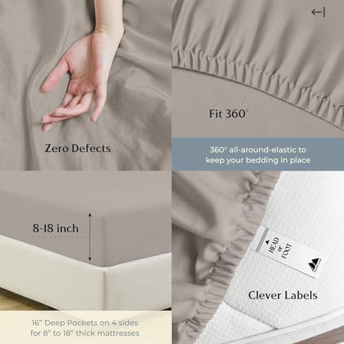 Mayfair Linen Sheets 100% Egyptian Cotton Queen Size - Luxury 500