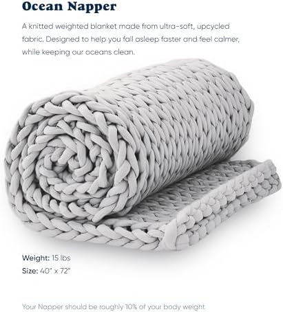 Bearaby Weighted Blanket 15 lbs (40"x72") – Moonstone Grey Blanket