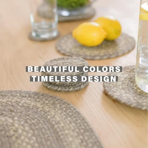 Homespice Grey Cloud Jute Braided Table Runner, Rect 8x28 Set of 2