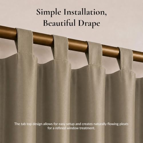 Modern Decorative Tab Top Window Curtains for Bedroom or Living Room